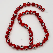 Load image into Gallery viewer, Lampwork Glass Eye Parcel of Round | 8 mm | Red | 4 Beads |
