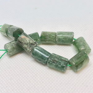 3 Green Kyanite 11.5mm Tube Beads 9468 - PremiumBead Primary Image 1