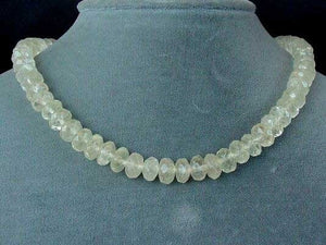 Rare Yellow Calcite Faceted Roundel Beads Strand | 10x5mm | 65 Beads |