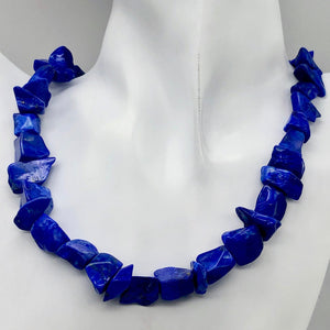 Intense! Natural Gem Quality Lapis Lazuli Bead Strand!| 42 beads | 11x10x6mm | - PremiumBead Primary Image 1