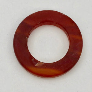 So Hot! 1 Carnelian Agate 30mm Picture Frame Bead 9581