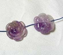 Load image into Gallery viewer, Bloomer 2 Carved Amethyst Rose Flower Beads 009290Aml - PremiumBead Primary Image 1
