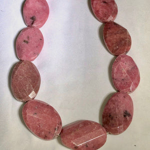 Yummy 3 Faceted Pink Rhodonite Pendant 30x20.5x8mm Beads 008678 - PremiumBead Primary Image 1