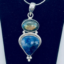 Load image into Gallery viewer, Exotic Labradorite, Blue Sodalite and Sterling Silver Pendant Necklace - PremiumBead Alternate Image 2

