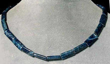 Load image into Gallery viewer, Rare Natural Deep Blue Apatite Flat Tube Bead Strand 105635 - PremiumBead Alternate Image 6
