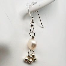 Load image into Gallery viewer, Gorgeous Natural Fresh Water Pearl Solid Sterling Silver Earrings | 1 1/4 inch | - PremiumBead Alternate Image 3
