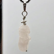 Load image into Gallery viewer, Rose Quartz Goddess Pendant Necklace | Semi Precious Stone Jewelry | Silver - PremiumBead Alternate Image 4
