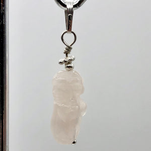 Rose Quartz Goddess Pendant Necklace | Semi Precious Stone Jewelry | Silver - PremiumBead Alternate Image 4