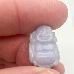 26cts Hand Carved Buddha Lavender Jade Pendant Bead | 21x14x9.5mm | Lavender - PremiumBead Alternate Image 7