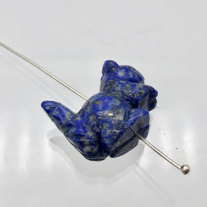 Nuts 2 Hand Carved Animal Sodalite Squirrel Beads | 22x15x10mm | Blue - PremiumBead Alternate Image 5