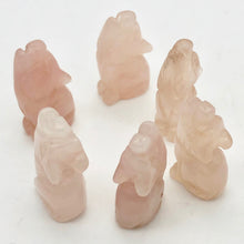 Load image into Gallery viewer, Hand Carved Pink Rose Quartz Wolf/Coyote Figurine | 21x11x8mm | Pink - PremiumBead Alternate Image 5
