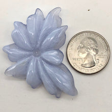 Load image into Gallery viewer, 59.5cts Hand Carved Blue Chalcedony Flower Bead | 50x34x6mm | - PremiumBead Alternate Image 5
