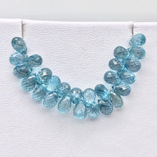 Load image into Gallery viewer, Rare Natural Blue Zircon Faceted 6x4mm Briolette 8.5 inch Bead Strand 10848 - PremiumBead Alternate Image 7
