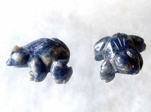 Load image into Gallery viewer, Ribbit 2 Realistic Carved Sodalite Frog Beads | 20x18x9.5mm | Blue white - PremiumBead Primary Image 1
