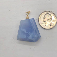 Load image into Gallery viewer, Blue Chalcedony 14K Gold Filled Faceted Crystal Pendant| 1 5/8&quot; Long| Lavender |
