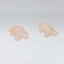 Load image into Gallery viewer, 2 Carved Pretty Rose Quartz Lizard Beads | 26x14x7mm | Pink - PremiumBead Alternate Image 2
