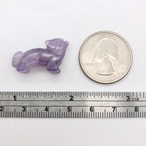 Howling Carved Amethyst Standing Wolf / Coyote Figurine | 22x16x8mm | Purple - PremiumBead Alternate Image 3