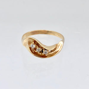 Natural Diamonds Solid 14K Yellow Gold Ring Size 6 3/4 9982AL - PremiumBead Primary Image 1