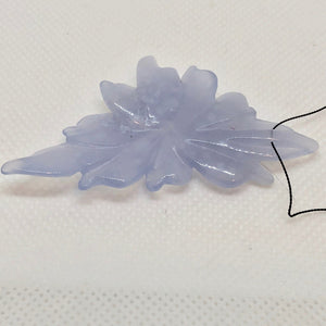 Carved Blue Chalcedony Flower Bead 45cts 009850O - PremiumBead Alternate Image 3