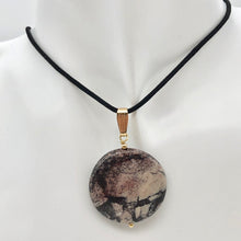 Load image into Gallery viewer, Porcelain Jasper 30mm Disc and 14K Gold Filled Pendant 510602H - PremiumBead Alternate Image 9
