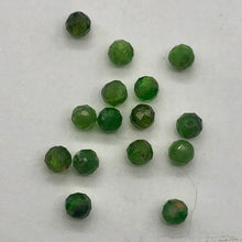 Load image into Gallery viewer, Chrome Diopside Faceted 15 Bead Parcel Round | 3 mm | Green | 15 Beads |
