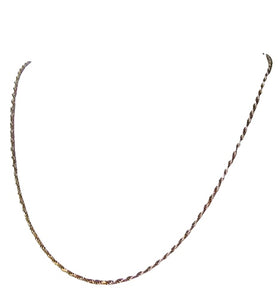 Italian Vermeil 1.5mm Rope Chain 18" Necklace 10024B