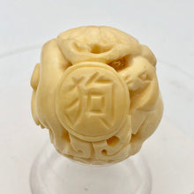 Load image into Gallery viewer, Carved Chinese Zodiac Year of the Dog Water Buffalo Bone Bead|30mm|Cream|1 Bead| - PremiumBead Alternate Image 3
