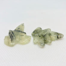 Load image into Gallery viewer, Carved 2 Green W/Dendrites Prehnite Leaf Beads 10532E - PremiumBead Alternate Image 3
