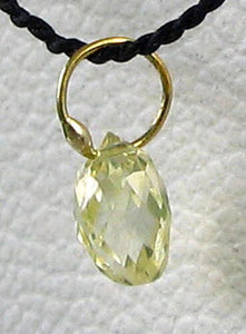 0.26cts Natural Canary Diamond & 18K Gold Pendant 6568N - PremiumBead Alternate Image 2