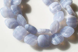 3 Blue Horizons Blue Lace Agate 11x10x4mm square Beads 9523 - PremiumBead Primary Image 1