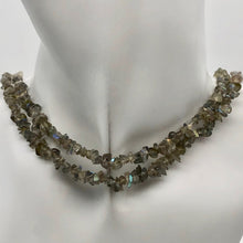 Load image into Gallery viewer, SHIMMERING! Labradorite NUGGET Bead 32&quot; NECKLACE - PremiumBead Alternate Image 6

