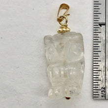 Load image into Gallery viewer, Quartz Owl Pendant Necklace | Semi Precious Stone Jewelry | 14k gf Pendant - PremiumBead Alternate Image 5
