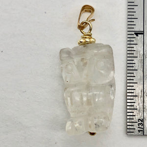 Quartz Owl Pendant Necklace | Semi Precious Stone Jewelry | 14k gf Pendant - PremiumBead Alternate Image 5
