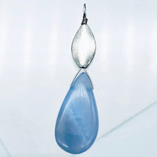 Load image into Gallery viewer, Blue Chalcedony Designer Sterling Silver Pendant | 26x14x6mm | 2&quot; Long |
