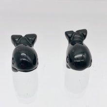 Load image into Gallery viewer, Carved Sea Animals 2 Obsidian Whale Beads | 21x12x10mm | Black - PremiumBead Alternate Image 10
