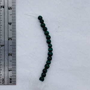 Malachite 3mm Round Beads | 3mm | Green | 16 Beads |