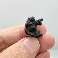 Load image into Gallery viewer, Intricately Carved Musical Teak Froggie Ojime Bead | 22x19x18mm | Brown - PremiumBead Alternate Image 4
