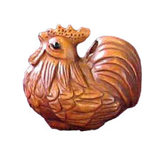 Load image into Gallery viewer, Rise &amp; Shine! Carved Boxwood Rooster Bead 4128Ar
