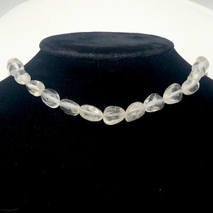Lodalite Nugget Bead Strand | 10x9x9 - 13x10x8mm | Clear | 35 Beads |