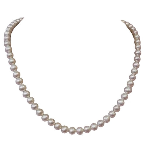 AAA Natural Wedding White Round 6.5-6mm FW Pearl Strand 104499