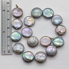 Load image into Gallery viewer, Shimmer Silvery Platinum FW Coin Pearl Strand 109447
