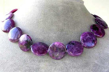 Load image into Gallery viewer, 1 Rare Vivid Purple Lepidolite 20mm Coin Bead 6689 - PremiumBead Alternate Image 4
