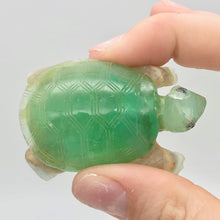 Load image into Gallery viewer, Natural Fluorine Turtle Figurine | 2 1/8x1 3/8x3/4&quot; | Green | 235 carats | 10856 - PremiumBead Alternate Image 2
