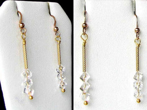 Holiday Sparkle AAA Quartz Earrings and 14Kgf 6270 - PremiumBead Primary Image 1