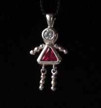 Load image into Gallery viewer, July! Crystal Kid Girl &amp; Silver Pendant 9924Gg - PremiumBead Primary Image 1
