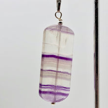 Load image into Gallery viewer, Striped Lavender Fluorite &amp; Sterling Silver Pendant | 40x16x7mm |
