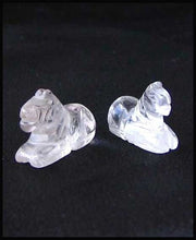 Load image into Gallery viewer, Cuddly! 2 Carved Quartz Crystal Horse Pony Beads - PremiumBead Primary Image 1
