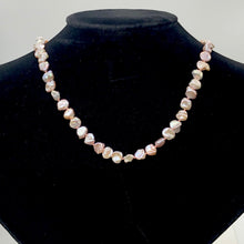 Load image into Gallery viewer, Ballerina Pink Rose Petal Keishi 18&quot; Pearl Necklace with 14k gf pearl clasp.
