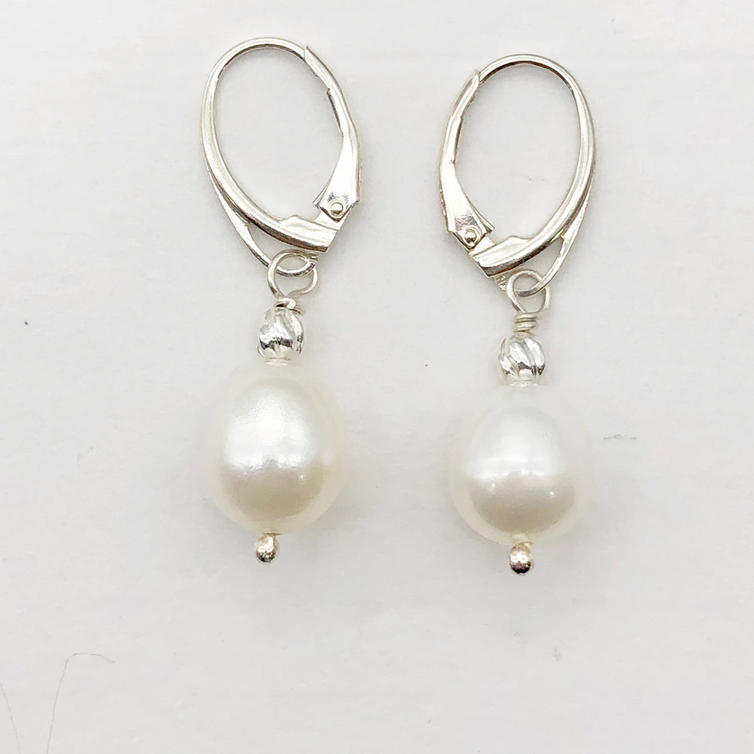 Pearl Dangle Sterling Silver Earrings | 1.38