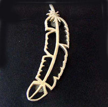 Load image into Gallery viewer, Fancy! One 6 Gram Sterling Silver Feather Pin 7680 - PremiumBead Primary Image 1
